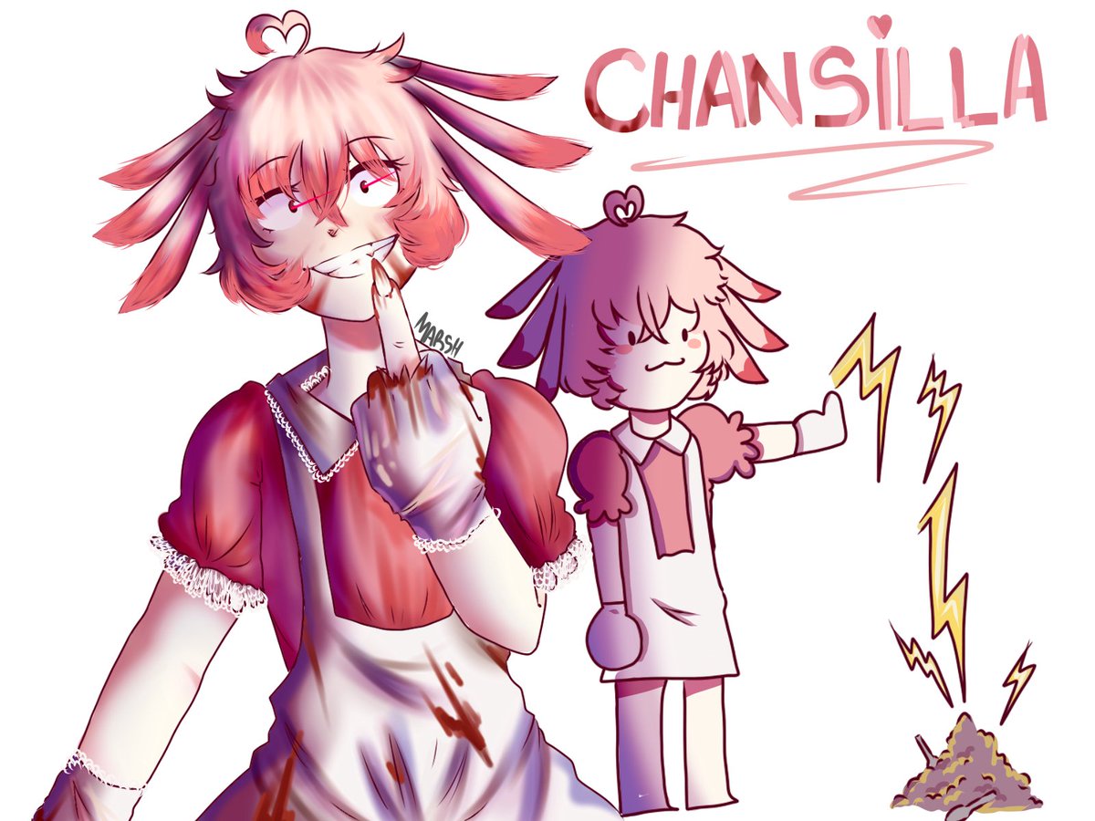 2d_marsh's tweet photo. @RanguGamer @EricRod_LYV  #Rangumeme #Chansilla #Chansey #PokemonAmarillo No se me ocurrió mejor idea q humanizar a Chansilla, de una manera cute y macabra como es ella :3 espero q os guste <3 https://t.co/aOXY0vlk0G