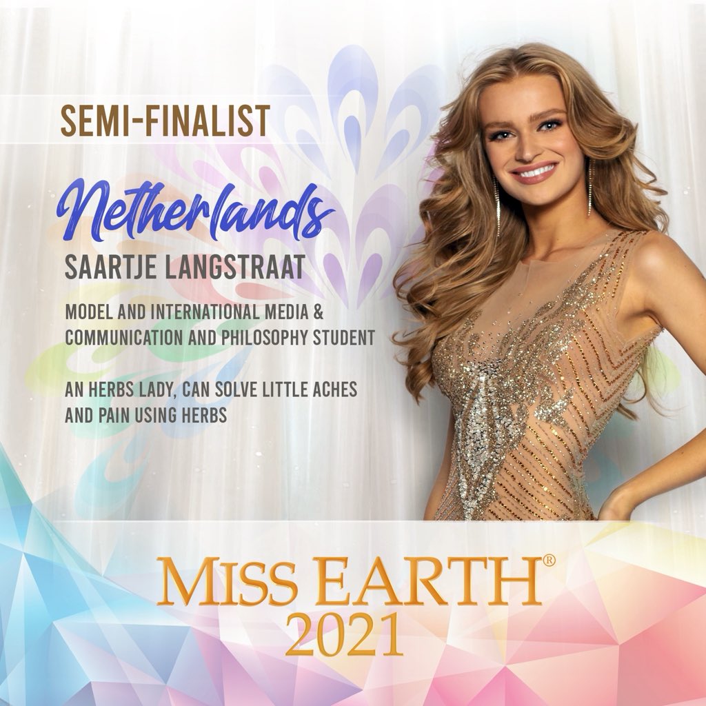 MissEarth's tweet photo. #MissEarth2021 Semi-Finalist
Miss Netherlands - Saartje Langstraat https://t.co/55ldslHmrh