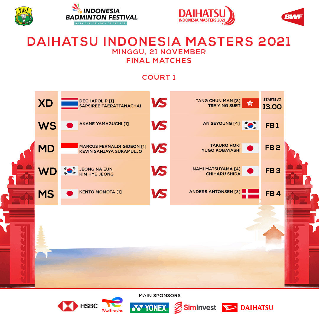 INABadminton's tweet photo. Pastikan kalian tidak lupa untuk menyaksikan final Daihatsu Indonesia Masters 2021.

Mulai pukul 13.00 WITA atau pukul 12.00 WIB. Live di MNC TV dan iNews TV.

Ayo dukung Marcus/Kevin!

#BadmintonIndonesia #DaihatsuIndonesiaMasters #DIM2021 #IndonesiaBadmintonFestival #IBF2021 https://t.co/wXxJNIBLhh