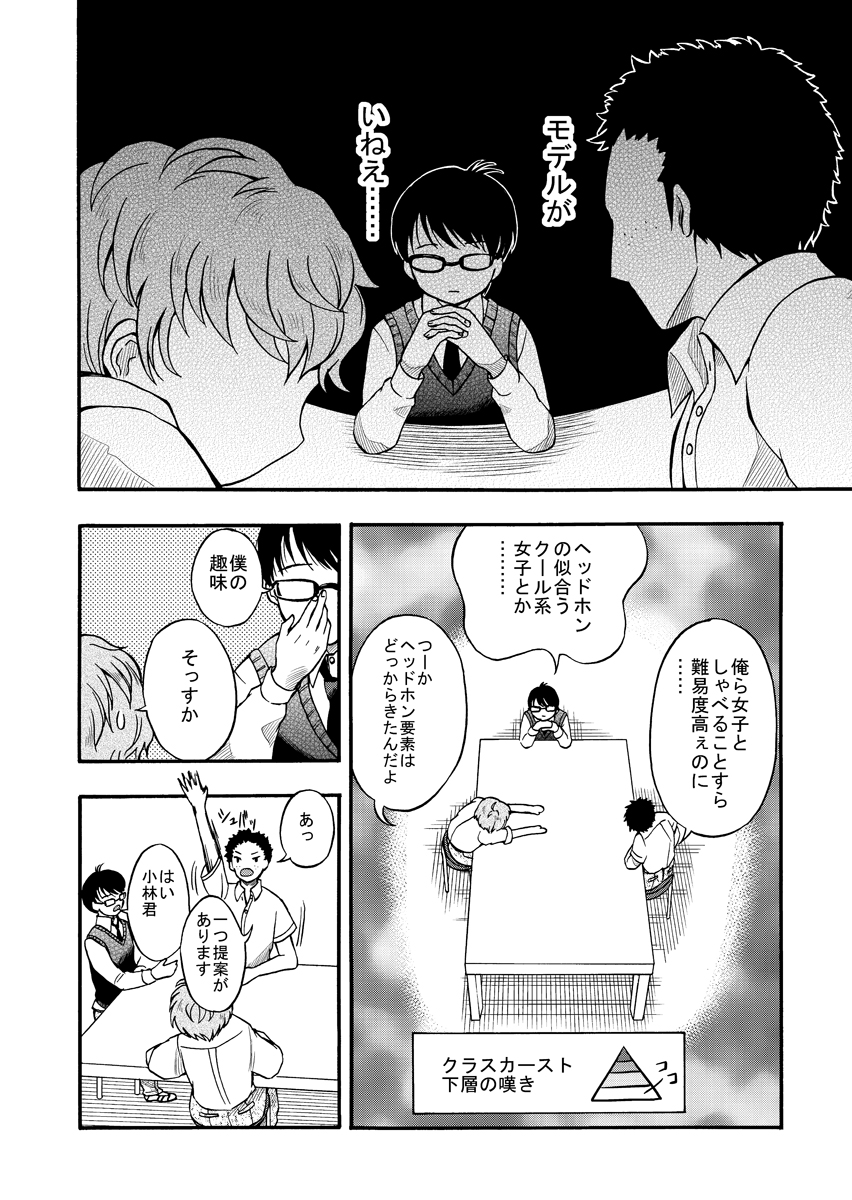 【創作漫画】手芸部部長がヘッドホン女子にモデルになってくれないかお願いする話[2/8] 