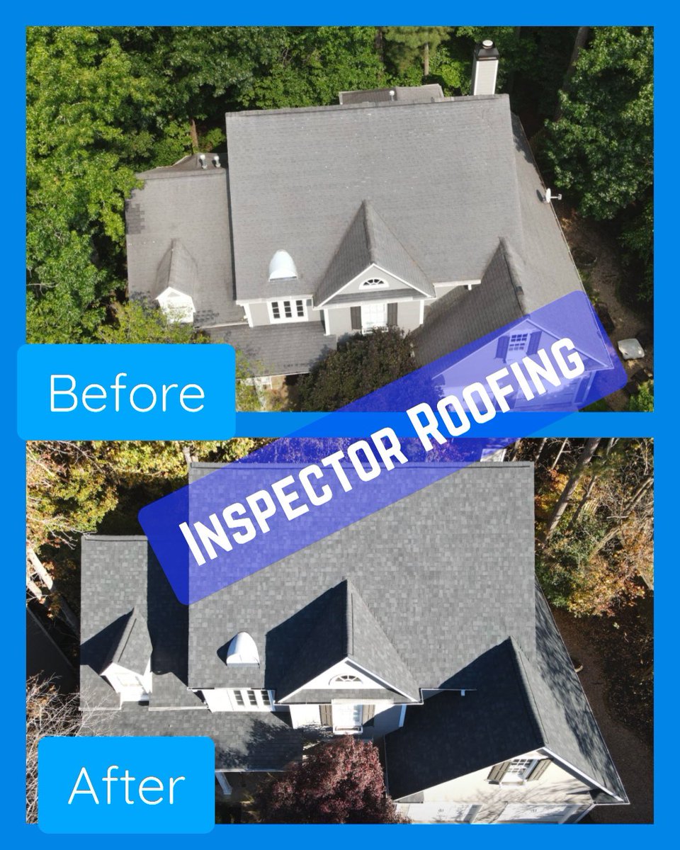 CheckMyRoof's tweet image. #beforeandafter #checkmyroof #roofing #roofers #atl #duluth #georgia #inspectors #inspectorroofing