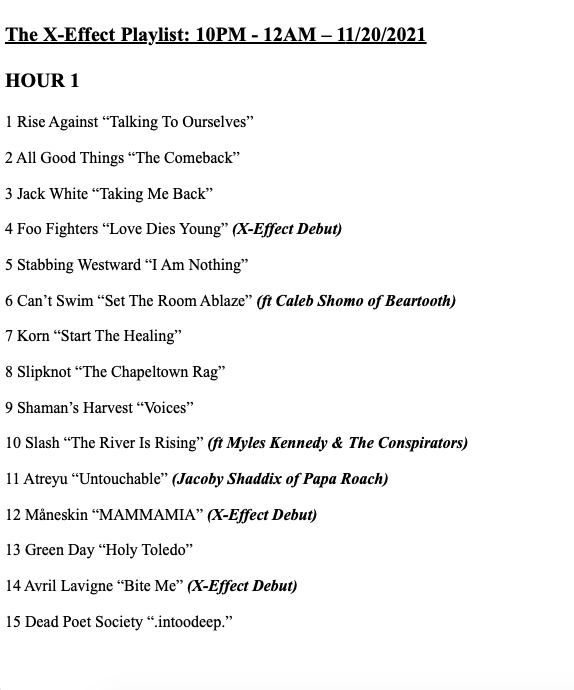 ThePaulyKover's tweet photo. Time for THE X-EFFECT on #RealRock @1039TheBear! #NewMusic Saturdays 10p-Midnight ET / 7-9p PT! Stream LIVE at https://t.co/nHR2nIeHyl

LOCAL X kicks off Hour 2 w/ @jammie_bosstel #Calloused &amp; @mudcreekoffl! #TheXeffect

In a Local Band? SUBMIT YOUR STUFF to pauly@1039thebear.com https://t.co/mjf38g5MpK