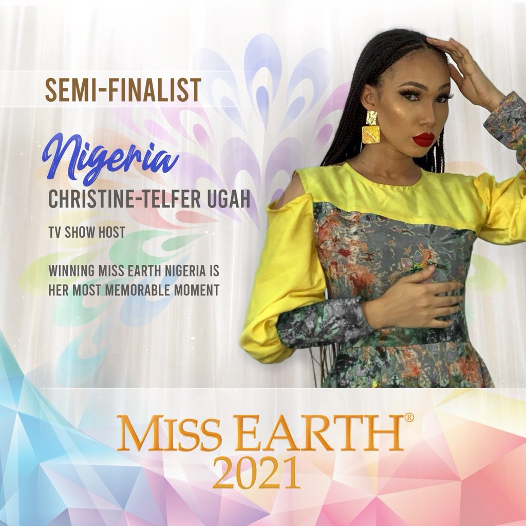MissEarth's tweet photo. #MissEarth2021 Semi-Finalist
Miss Nigeria - Christine-telfer Edet Ugah https://t.co/0Q2tLaeQMA