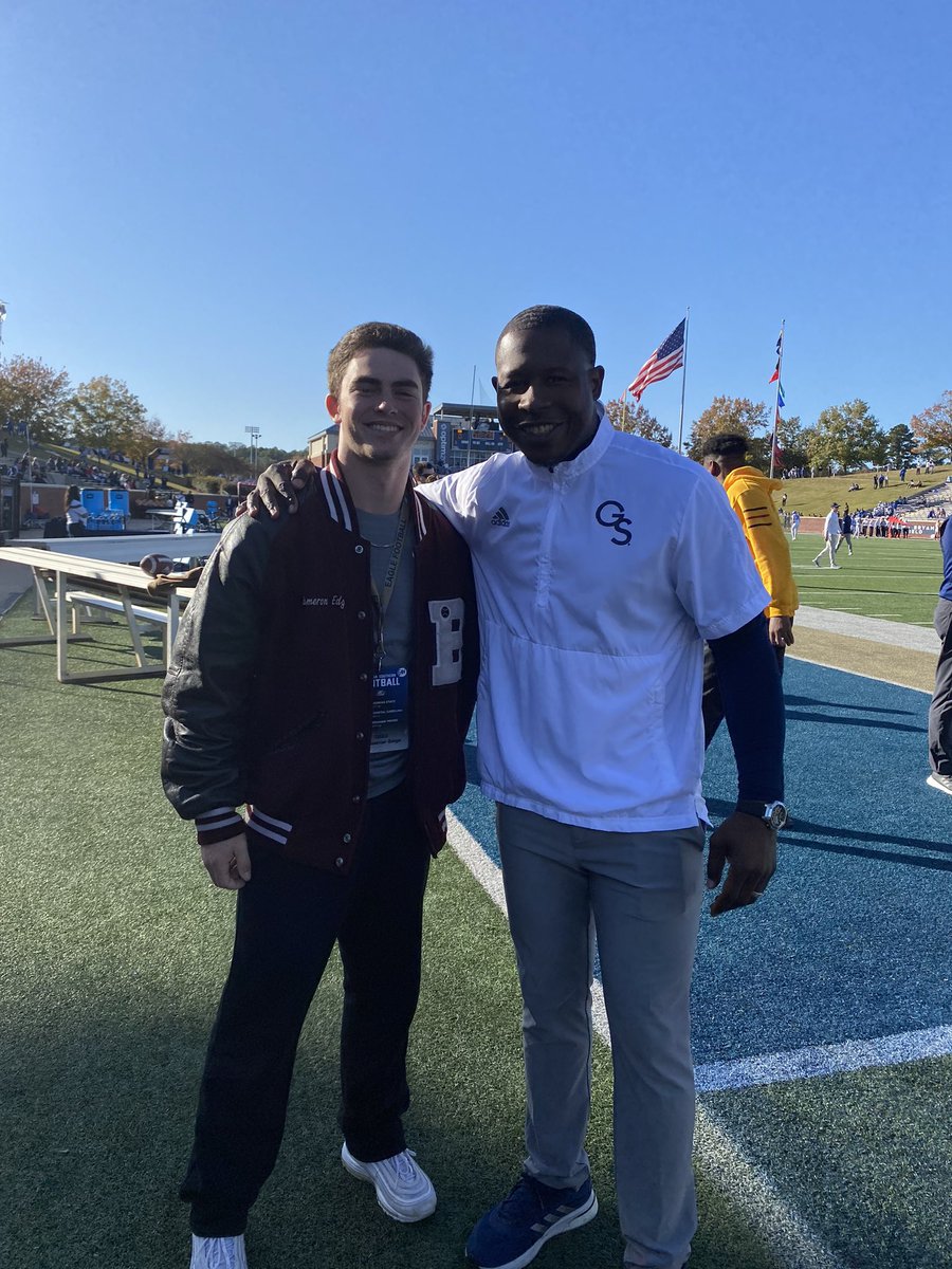 EdgeKameron's tweet photo. Had a great time visiting Georgia Southern today. Awesome fans and atmosphere‼️@GSCoachHelton @GeepWade @GATALifestyle @GSAthletics_FB @BC_Football1902 @RecruitGeorgia @TrainerOfSpeed https://t.co/3M88X8Feka
