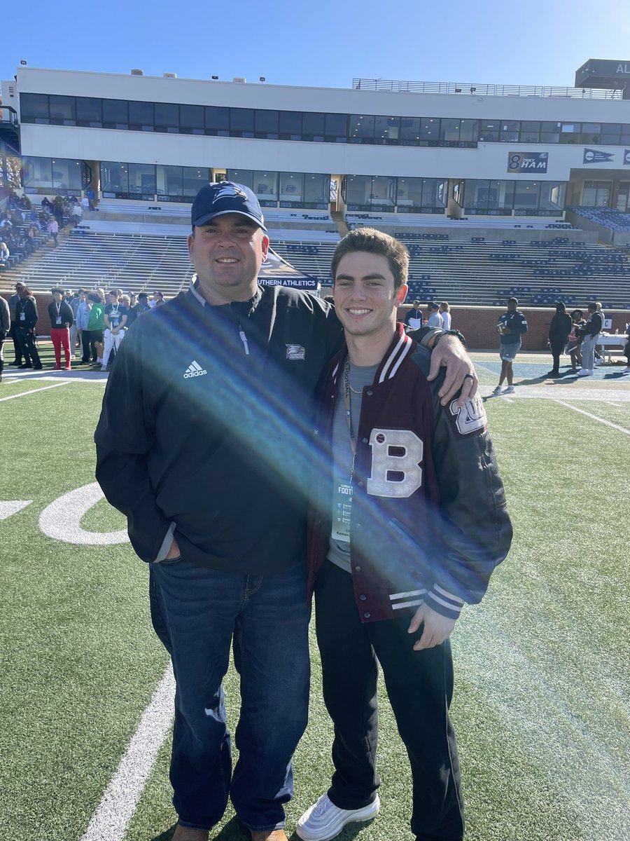 EdgeKameron's tweet photo. Had a great time visiting Georgia Southern today. Awesome fans and atmosphere‼️@GSCoachHelton @GeepWade @GATALifestyle @GSAthletics_FB @BC_Football1902 @RecruitGeorgia @TrainerOfSpeed https://t.co/3M88X8Feka