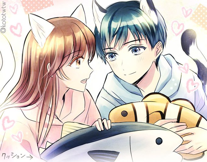 お迎え先決まりました＊手描きイラスト ねこ耳むいゆう デフォルメ