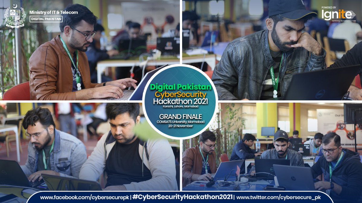 IgniteNTF's tweet photo. Day 2 - Grand Finale - Digital Pakistan Cybersecurity Hackathon 2021

Finalists competing in Mobile Exploitation category. Best of Luck!

Pakistan's 1st Nationwide Cybersecurity Hackathon powered by @IgniteNTF - @MoitOfficial

#CyberSecurityHackathon2021 https://t.co/44IJN0Cc3O