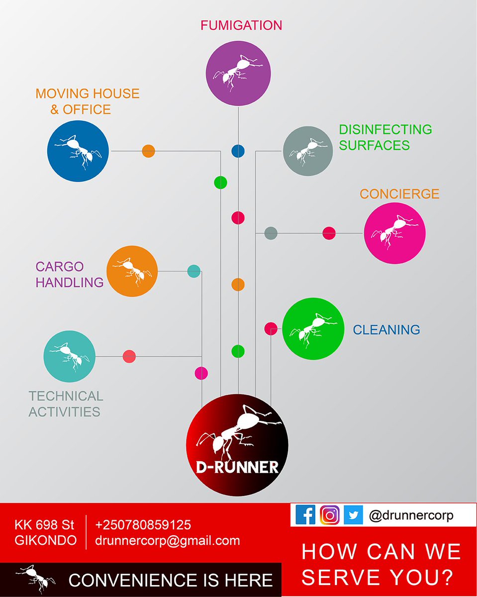 DRunnerCorp's tweet photo. D-Runner is a company that boasts a whole range of convenience services to help people to get through their day. Our services are essential to your lifestyle. So, how may we be of service? Tell us what you need. #DrunnerCares #Rwot #ConvenienceIsHere #visitrwanda https://t.co/GFOCSVVkkS