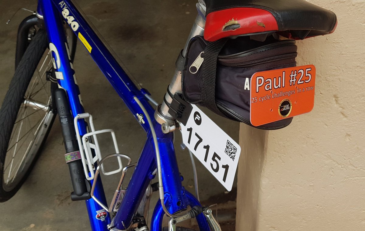 lightningman01's tweet photo. @RideJoburg ready to ride my #25 cycle challenge in a row. Riding for Thalitha Childrens Trust. #RideJoburg https://t.co/Wc9QSGKRNH