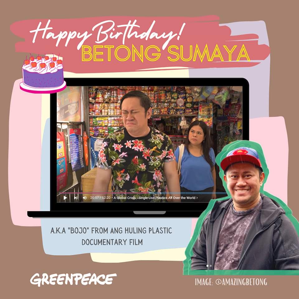 gpph's tweet photo. π
Bukod kay Lyca at Ms. Karen, happy birthday din kay amazinggg Betong Sumaya! π
He played βBojoβ in #AngHulingPlastic, a Greenpeace documentary where he helped spread awareness about the plastic crisis in the Philippines.
1/2 https://t.co/u0kJiAoLPt