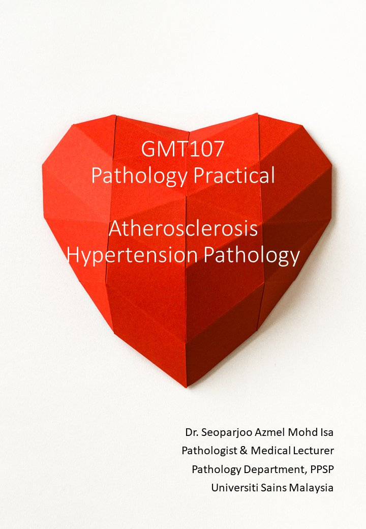 seoparjoo_'s tweet photo. Dear Students, I've uploaded a handout regarding my topics for this week pathology practical session. You could download it now.
#GMT107 #cardiovascular #atherosclerosis #hypertension #usmkk #USMKLE #medicusm https://t.co/zKcQixyeSX