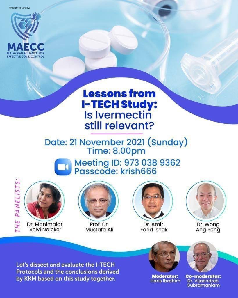 MAECC_My's tweet photo. 𝐌𝐚𝐥𝐚𝐲𝐬𝐢𝐚 𝐈-𝐓𝐞𝐜𝐡 (𝐈𝐯𝐞𝐫𝐦𝐞𝐜𝐭𝐢𝐧 𝐓𝐫𝐢𝐚𝐥) - 𝐏𝐞𝐞𝐫 𝐑𝐞𝐯𝐢𝐞𝐰 𝐛𝐲 𝐌𝐀𝐄𝐂𝐂

Tonite - 21st Nov 2021 (Sunday) - 
8.00pm

Meeting ID: 973 038 9362
Passcode: krish666 https://t.co/Fg57kUMK3T