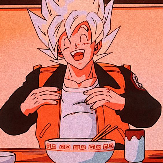 ' never understood why some people call me a full-blooded saiyan.. 

i’m not full of just blood! ... i have bones and muscles aaaand -- OH! and that chicken noodle soup i had earlier-!!  

mmm ... it was so good! '