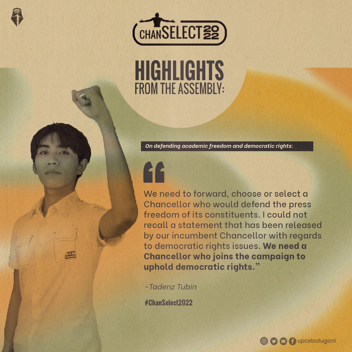 upcebutugani's tweet photo. #ChanSelect2022
Read more: https://t.co/kd3QzAnQ1n https://t.co/Bzr877EGa5