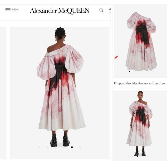 Ink_MyBody_Up's tweet photo. @McQueen y’all really just don’t gaf about our feelings this is a disgrace to our ancestors how dare you make a dress that looks like someone has been whipped by a slave I hope our whole community turn stop wearing y’all stuff #AlexanderMcqueen #removethemechs https://t.co/rM0lpkh3X7