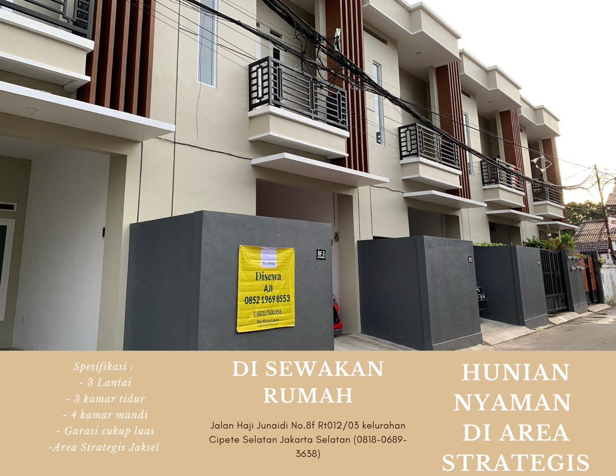 Buat yang lagi cari rumah di daerah strategis jaksel, yuk boleh di liat. Mumpung masih ada unit yang trsedia. #sewarumah #propertyjakarta #jakartaselatan #jaksel
