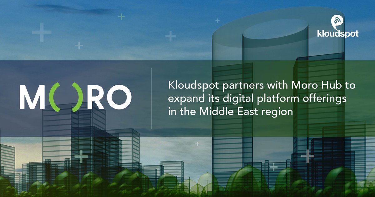 Kloudspot partners with Moro Hub to expand its digital platform offerings in the Middle East region #Morohub #DigitalDEWA #UAE einpresswire.com/article/556441…