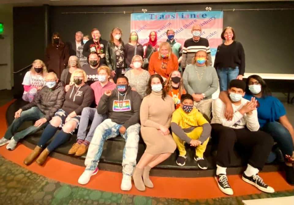 SalisburyPflag's tweet photo. Representatives from #sbypflag were happy to join our dear friends with Transliance (photo below) at Camp Rehoboth tonight for a beautiful #tdor2021 ceremony. We delivered 48 hand painted ornaments made by volunteers and awards, donuts and coffee purchased by the MD @MomsDemand https://t.co/hwutnEax10