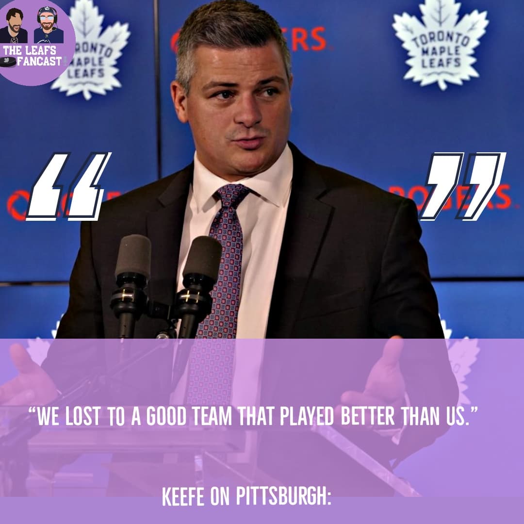TheLeafsFancast's tweet photo. Post-game comments from Coach Sheldon Keefe following tonight's loss to the Penguins.
Swipe to see his comments
#NotFanCastic #LeafsForever #BudsAllDay #TMLTalk #GoLeafsGo https://t.co/YyxWleySk6