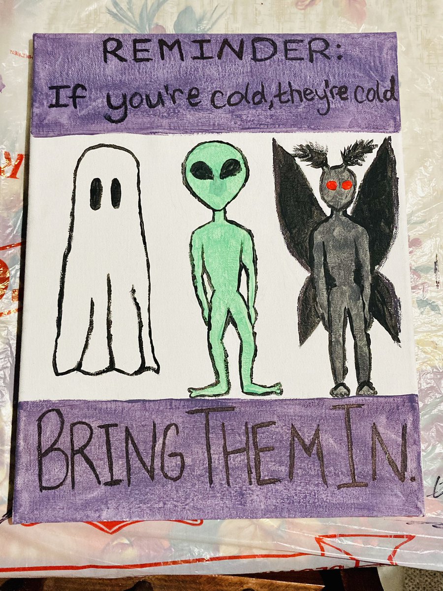 Date night activity: paint an ugly and absurd flyer. Inspired by <a href="/NightValeRadio/">Night Vale podcast</a> and <a href="/ATWWDpodcast/">AndThatsWhyWeDrink</a>