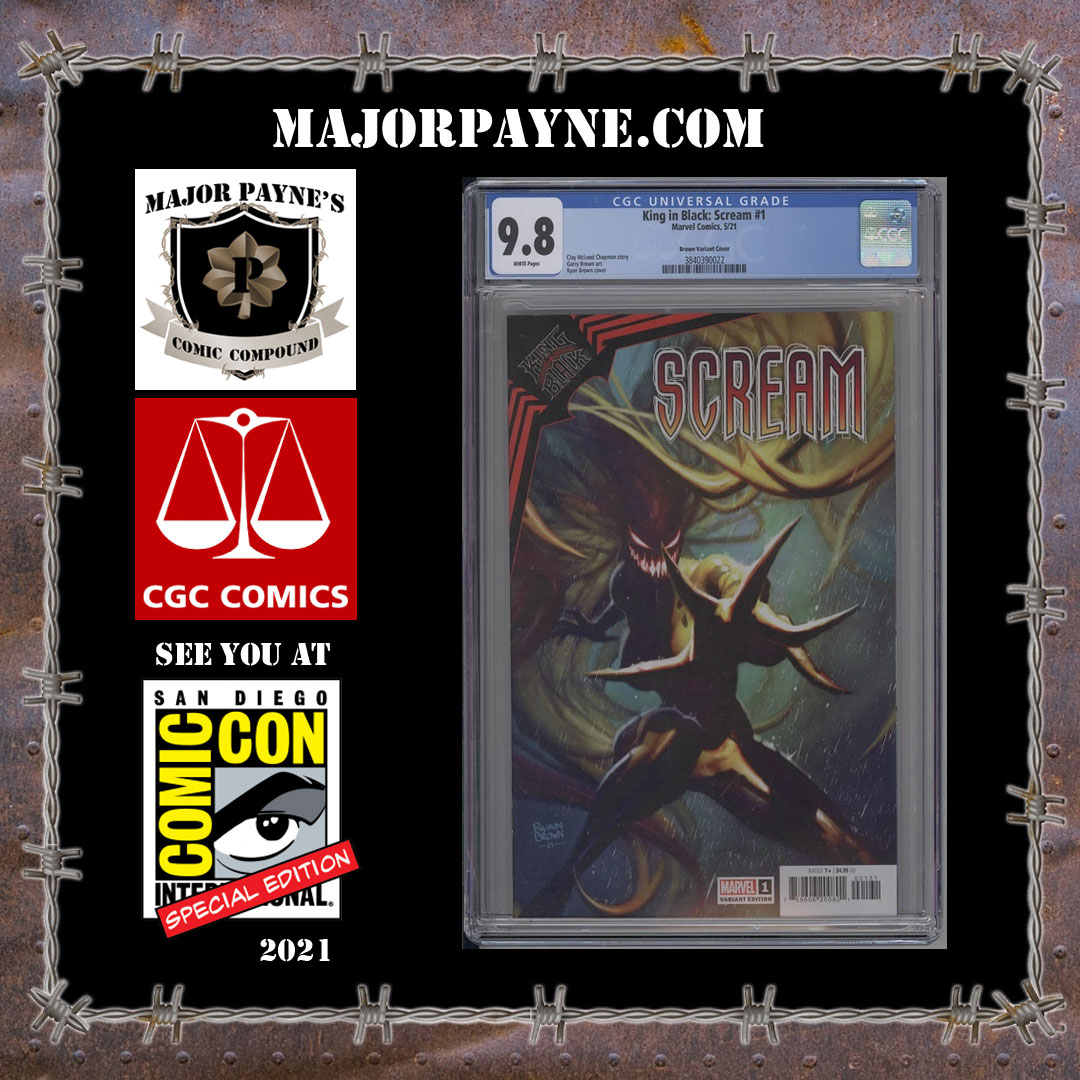 majorpaynecc's tweet photo. King in Black: Scream #1 CGC 9.8 Ryan Brown Cover
$50.00

King In Black: Scream (2021) #1 Published: March 24, 2021 Writer: Clay Chapman Penciler: Garry Brown Cover Artist: Ryan Brown SCREAM RETURNS! Andi Benton has faced ...
#Marvel #Comics @raginavc #CGC https://t.co/Y87zjEeDBL