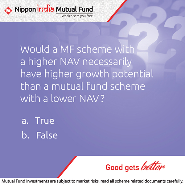 #TheNipponQuiz is here!
Comment below the correct answer and tag 
@nipponindiamf
 with 3 friends to win special prizes!
The last day to submit your entries is November 25th, 2021.

#Contest #ContestAlert #NipponIndiaMutualFund #MutualFund #Investment #Savings #FinancialGoals