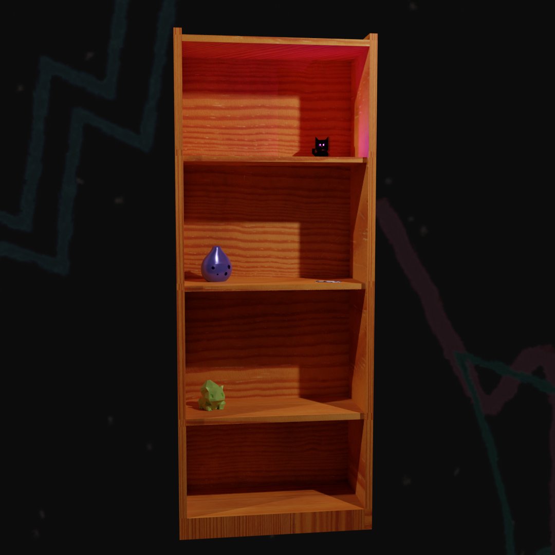 geoffery10's tweet photo. Sparsely Decorated Bookshelf (3D Design Practice)
#blender #blender3d #3dart #3dartist #vrchatcreator #bookself #3dprints #simpledesign https://t.co/yMUOB0cixe