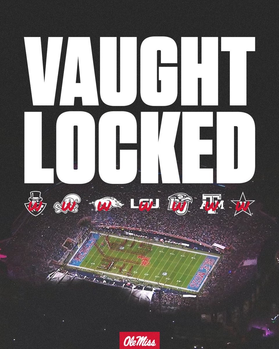 OleMissFB's tweet photo. 🔒

First undefeated season at home since 1992! https://t.co/VRKxNWNxnm