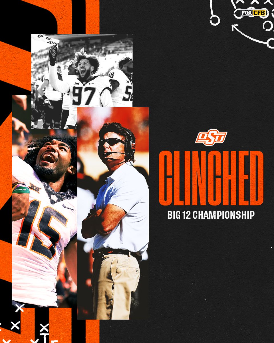 🙌 <a href="/CowboyFB/">OSU Cowboy Football</a> is heading to the <a href="/Big12Conference/">Big 12 Conference</a> Championship game!