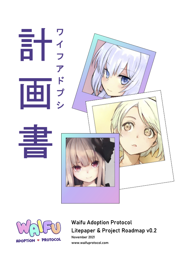 WaifuProtocol's tweet photo. Our Litepaper and V0.2 Roadmap is released for your reading enjoyment 🌸😁

https://t.co/YIWSfQ9mEd

#NFT #NFTs #NFTCommunity #NFTcollection #NFTart #Animenft #Anime https://t.co/oBrfCwRLCH