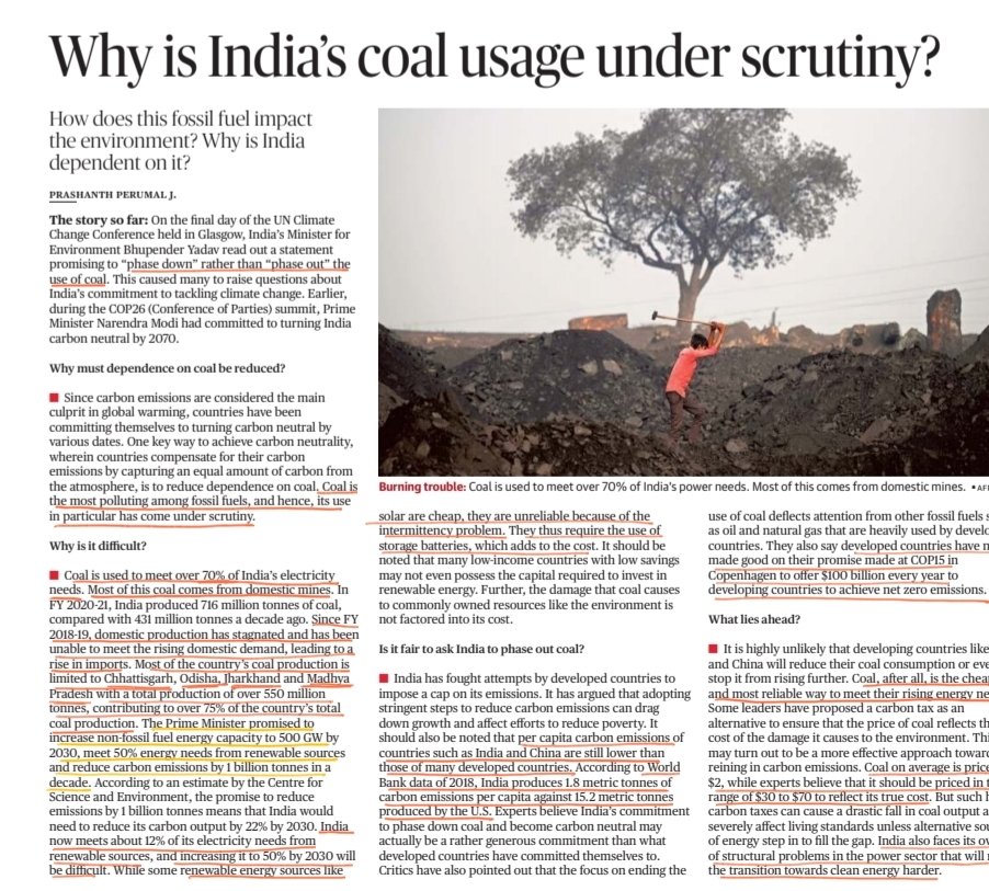 imRavikantYadav's tweet photo. #goodmorning
Todays Newspaper
#India coal reliance #COP26 #ClimateAction
Transfr of judges,cases,#collegium
#IndoreNumberOne,#Maharashtra bags most awards @SwachSurvekshan
#TamilNadu new #Child rights policy
#UPSC
@UPSCPractice
@UPSC_Content
Source @IndianExpress @the_hindu https://t.co/zoT9Fli5GV