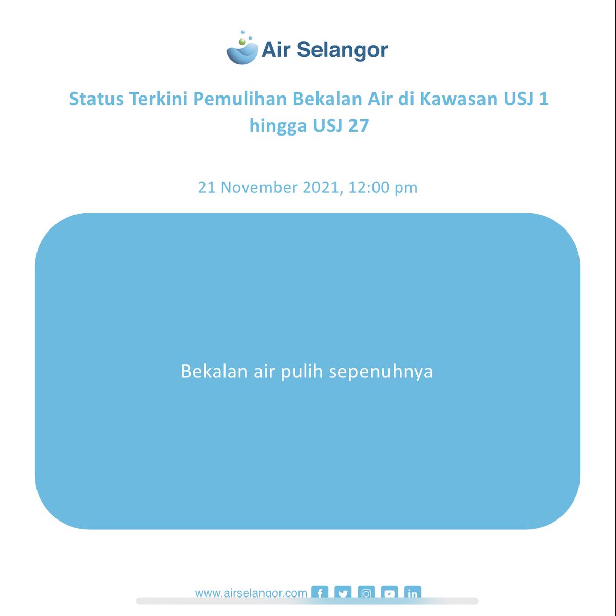 Air Selangor Air Selangor Twitter