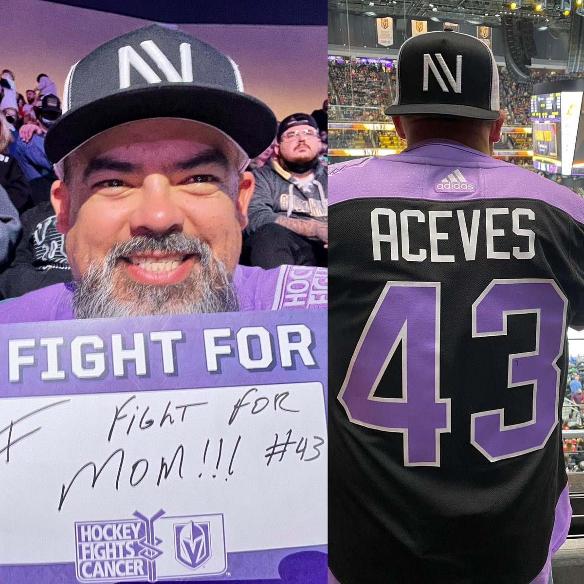 LouisAceves's tweet photo. #vegasborn #HockeyFightsCancer @GoldenKnights tonight!!
#ifight4mom43 #fb https://t.co/sDrd645W5y