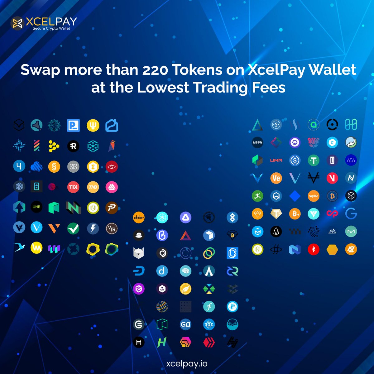 XcelPayWallet's tweet photo. 🔁 Swap more than 220 Tokens on XcelPay Wallet at the Lowest Trading Fees 
🔥 Try the new swapping pairs and swap to your favorite crypto.

✅ Download XcelPay Wallet 👉 https://t.co/bGCWJNjCuY

#xcelpaywallet #downloadwallet #securewallet #ewallet #cryptowallet #swaptoken https://t.co/nYtda0mHbS