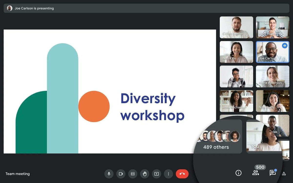 La limite de participants aux appels Google Meet est désormais portée à 500 personnes.
Le nouveau changement de limites est disponible pour les abonnés de Google Workspace Business Plus, Enterprise Standard, Enterprise Plus et Education Plus buff.ly/3nAbBbi