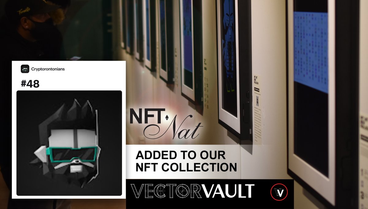 vectorvault's tweet photo. Tonight, we had a chance to meet @NFTgoat_art @NFTClaire @Elango1993 @NFTPrince @stazie
@ST4M1NA #IRL. When we got home we bought a #48 @0xtorontonians #NFT to commemorate the evening. #EngagingConversation with Canadian players in the #NFTcommunity here in @Toronto🇨🇦 :: @NFTnats https://t.co/vpnyOZsLGo