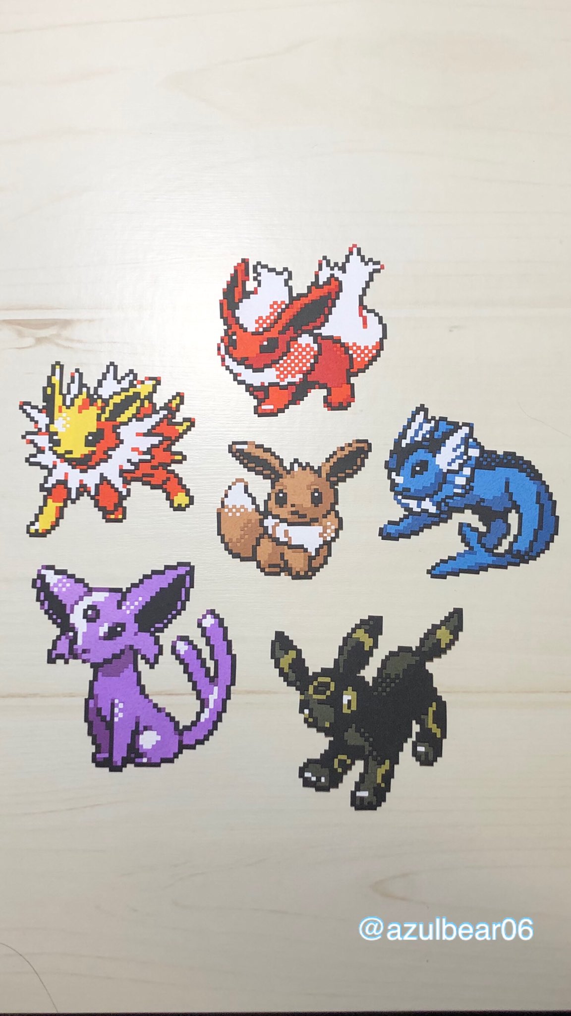 けい 志 Rt Azulbear06 イーブイの日 切り絵 切って作ったポケモン金銀のドット絵 T Co 180utfulv7 Twitter