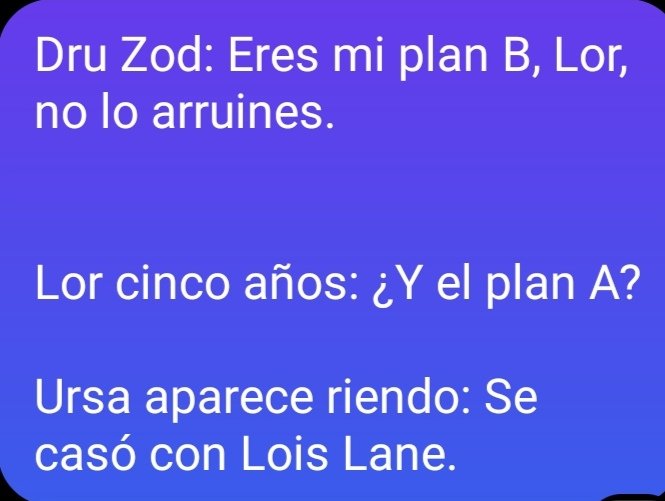 LeettleS's tweet photo. #BottomKon #BottomJon #LorKon #LorJon
Zod mirando a Lor: Eres mi Plan "B", no lo arruines.

Lor Zod de 5 yo: ¿Qué pasó con el Plan "A", padre? 

Ursa riendo: El Plan "A" se casó con Lois Lane.

#ZodKal fallido, pobre General Zod. https://t.co/LZkAClTDTw
