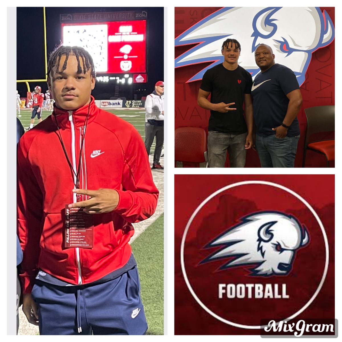 Awesome visit this week at Dixie State !!! Thanks to Coach Peterson <a href="/CoachPPeterson/">Paul Peterson</a> @Coachtui_dsu <a href="/coach_Tgrant/">Terrance Grant</a> Go Trail Blazers🔴⚪️