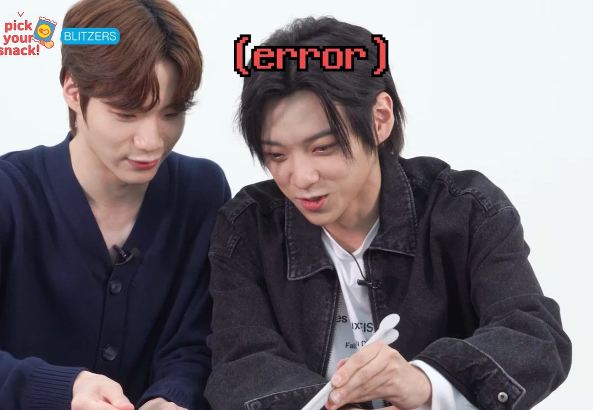 han02l9's tweet photo. Thank you so much for the fun video! @Whosfan_HANTEO
이 듀오는 정말 재미있고 사랑스러워요! my favorite part is when they did the challenge. Go_u was so confident but ended up losing 😹 i rlly love to see them have so much fun 
#블리처스 #BLITZERS #RisGO #PICK_YOUR_SNACK #Whosfan https://t.co/VyeOkUEOoW