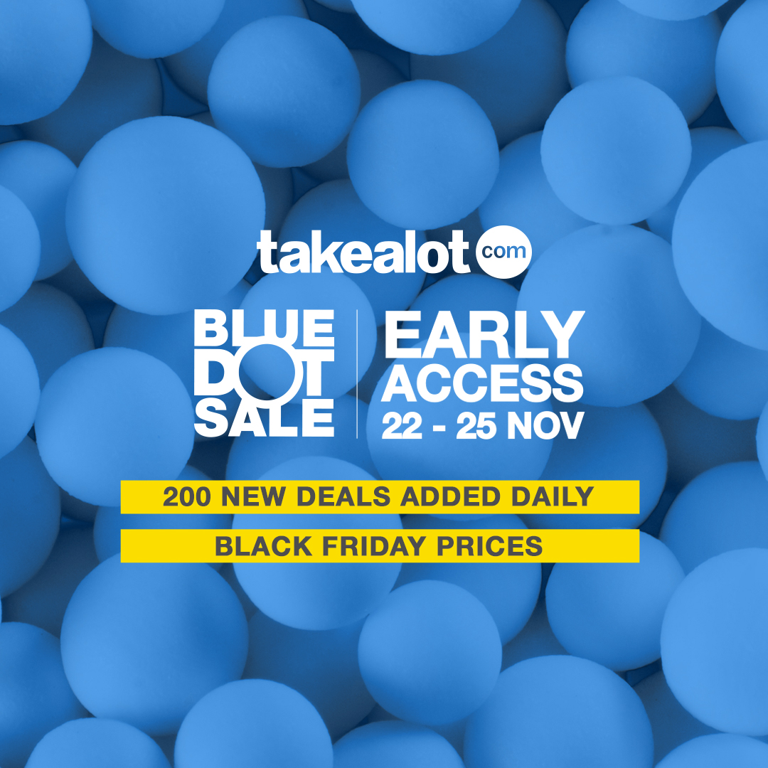 Yfm's tweet photo. WIN BIG with the Takealot Blue Dot Sale all of next week!

Screenshot a product from the Blue Dot Sale, post it here using #TakealotBlueDotSale. Tag @TAKEALOT + @Yfm and include 🔵
Choose a box and you could win a R5000 https://t.co/ut26oBoiAn voucher! 📦 https://t.co/LFAbFqXGJV