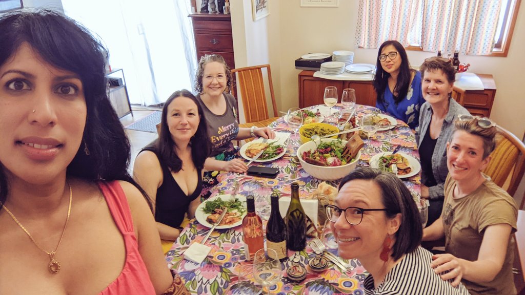 PallaveDasari's tweet image. A South Australian #SuperstarsofSTEM @ScienceAU lunch courtesy of @robertadebei with amazing lasagnas, salads, spreads, and even home-made pork salami