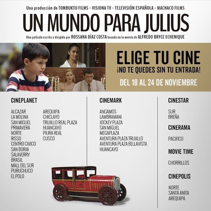 cinefiloindocto's tweet photo. —¿Ya fuiste al cine a ver la película «Un mundo para Julius»?
—Cinthya.
•
¡Segunda semana consecutiva en cartelera!
Si no la viste aún, ¡no esperes a que ya no la estén proyectando!
•
#UnMundoParaJulius #CinePeruano #AlfredoBryceEchenique #MayellaLloclla #RossanaDíazCosta #UMPJ https://t.co/c73qawg5QN