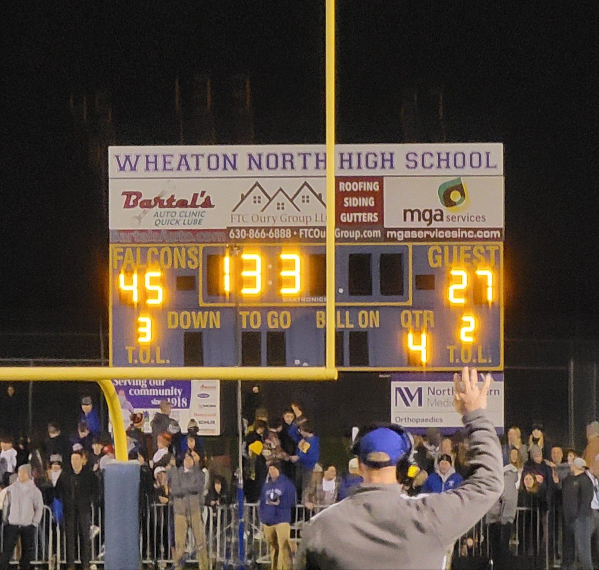 The Falcons advance to the Class 7A State Championship next Saturday in DeKalb against St. Rita. Amazing atmosphere today at Rex Field. Thanks to all those who came out to support the team.