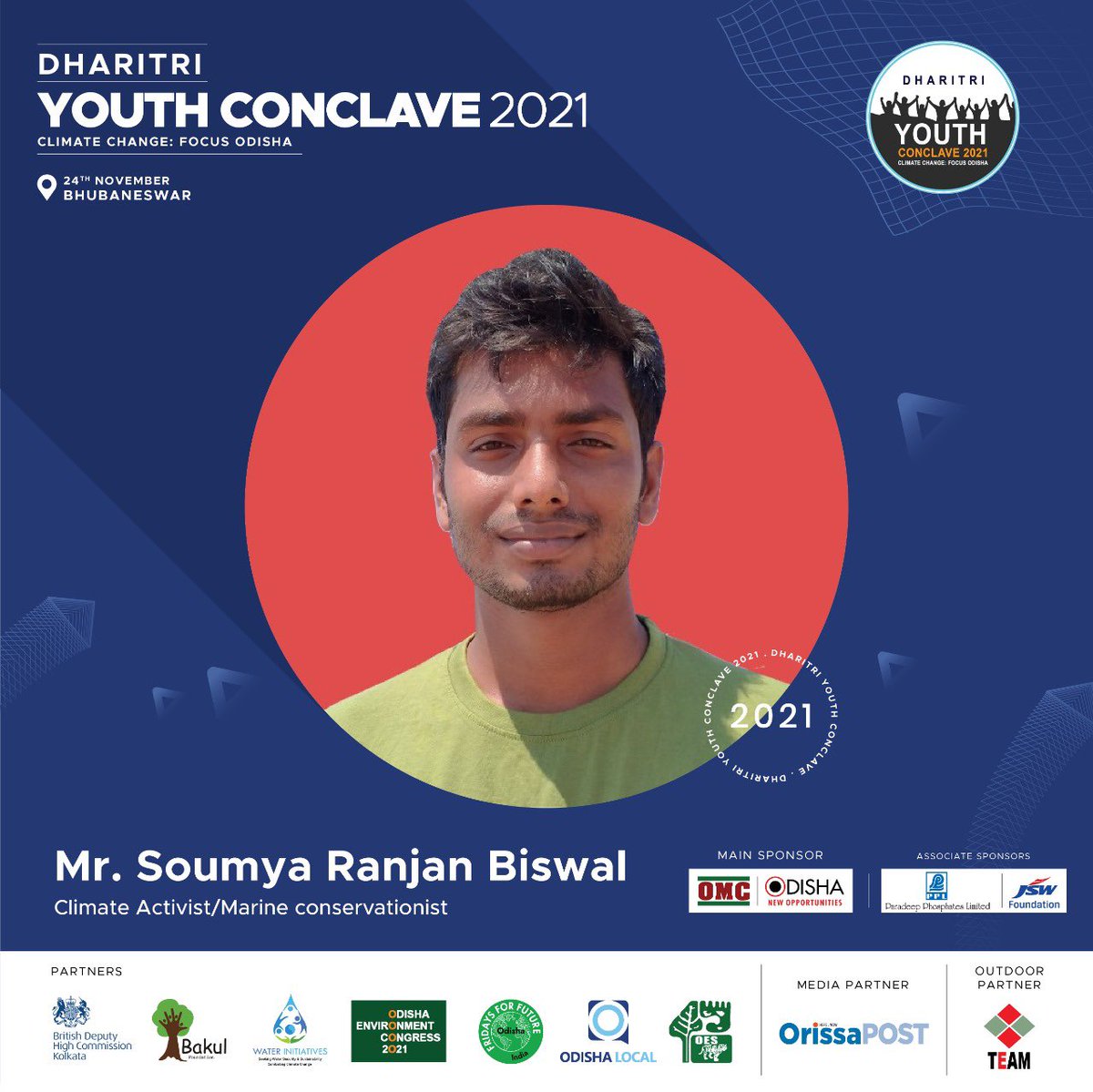 AdyashaSatpath3's tweet photo. So excited to welcome and hear from our expert panelist on 24 November at DharitriYouthConclave 2021
@OdishaMarineWL
@DharitriLive1
@SatpathyLive https://t.co/JVMA2BMU0o
