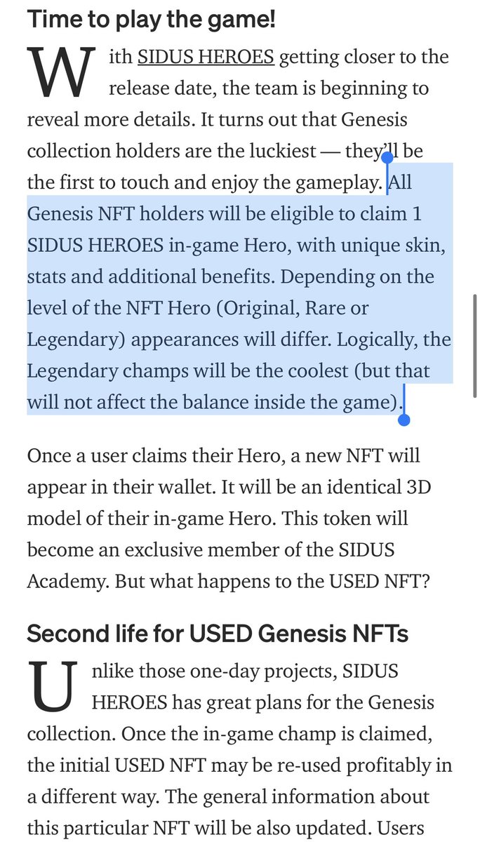 Make sure you read this article to understand why it’s cool to own a character from our Genesis collection bit.ly/3cuQUqM