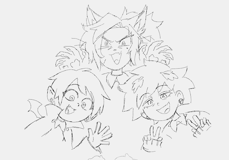 fun fact right above it is this old ass Halloween doodle... I think we were working on this ep around octoberish then??? 