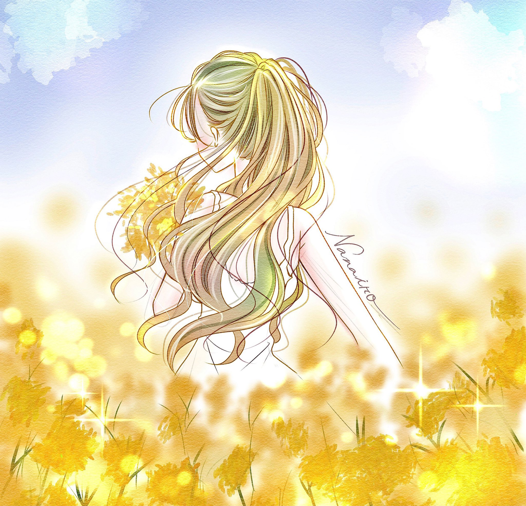 七色の海 ファインダー越しの君 絵 イラスト 女の子イラスト デジタルイラスト ポニーテール 花 オーダー アイコン アイコンオーダー イラストオーダー オーダーイラスト T Co Ejmbs2qwws Twitter