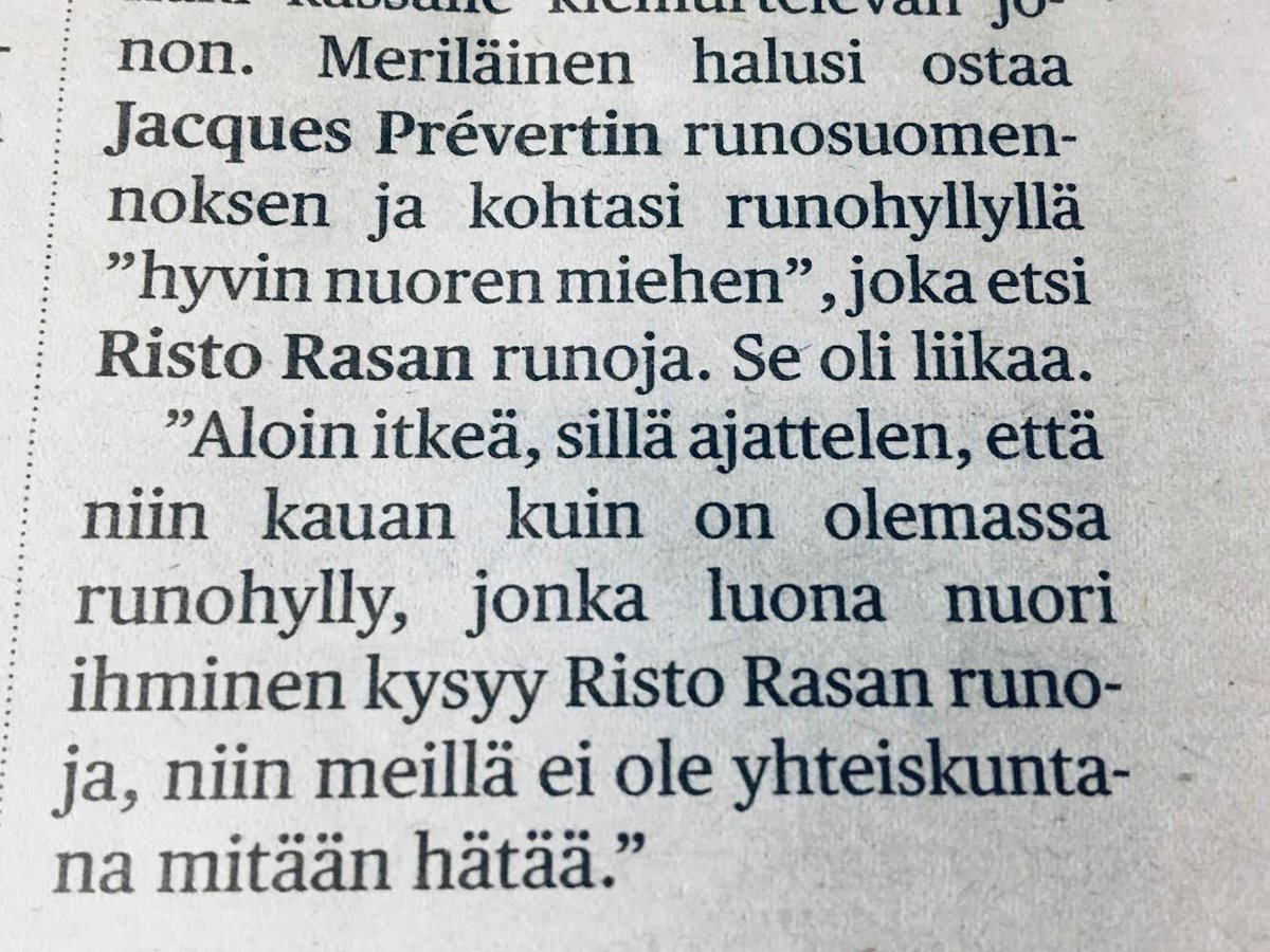 UllaLuukkonen's tweet photo. Hyvällä tavalla itkettäviä asioita.

Rosa Meriläinen Hesarin haastattelussa: https://t.co/kXdGPRD5UJ
