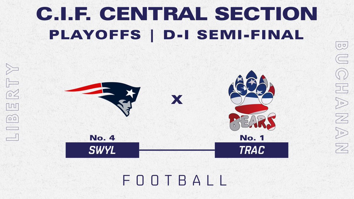 Third straight playoffs where Buchanan hosts Liberty in the semi-final. This contest did not disappoint! 

<a href="/CadenRodgers7/">Caden Rodgers</a> had a hat-trick of TDs, <a href="/woodscarson1/">Carson Woods</a> was lights out. 

📺: youtu.be/B_u1h1mdJtM